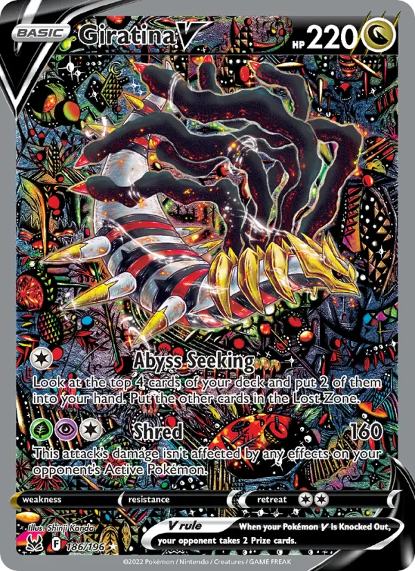 Giratina V Alt Art, Lost Origin 186/196 — owner scan, uninspected